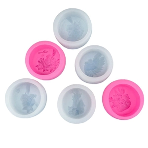 Lot de 6 moules en silicone avec relief floral pour savon DIY et artisanat en résine