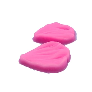 Pink silicone petal veiner mold for fondant baking and floral petal texture embossing