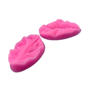 Lip shaped pink silicone mold for fondant decorating and handmade soap crafts