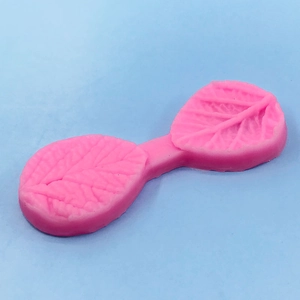 Stampo in silicone a forma di foglie di rosa con venature per decorazioni fondente