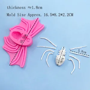 Silikonform Spinne für Fondant und DIY Schokolade mit Maßen 16,5x8,2x2,2cm