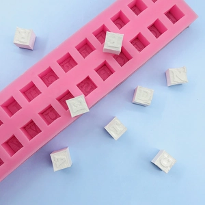 Pink silicone alphabet mold for chocolate and fondant cake decorating DIY baking tools