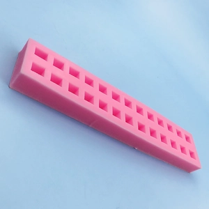 Pink 22-cavity silicone block letter mold for chocolate and fondant DIY cake decorating