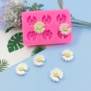 Moule en Silicone Motif Marguerite pour Chocolat Fondant Décoration de Gâteau DIY Savon Bougie Pierre Arôme Voiture Artisanat