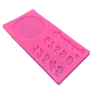 Pink silicone birthday number and letter mold for cake decorating and chocolate baking