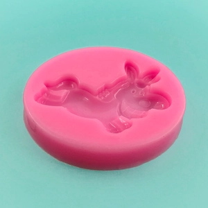 Pink silicone cartoon donkey mold for DIY chocolate cake and craft decorations