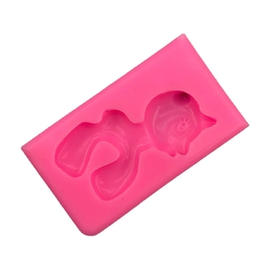 Pink pony silicone mold for DIY cake mousse chocolate decoration and baking tools