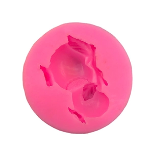 Pink silicone pomegranate mold for fondant cake and chocolate making kitchen tools