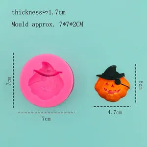 Halloween pirate pumpkin silicone mold set for DIY cake decoration and resin crafting