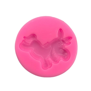 Pink silicone donkey mold for 3D cake baking, chocolate, fondant and DIY clay crafts