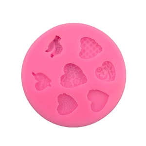 Moule en silicone cœur pour biscuits et chocolats DIY avec motifs de la Saint-Valentin