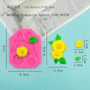 Sunflower daisy silicone mold for chocolate fondant and DIY aromatherapy stone craft