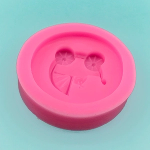 Pink silicone baby stroller and cartoon cat mold for chocolate and fondant cake DIY