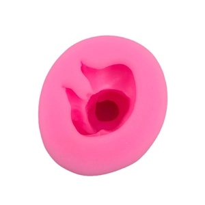 3D baby eating hand silicone mold in bright pink for DIY soap and cake baking crafts