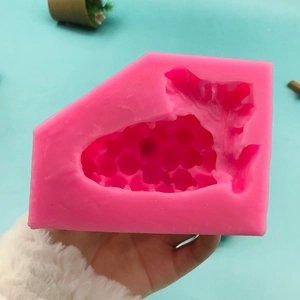 Stampo in silicone rosa a forma di grappolo d'uva per fondant e decorazioni per torte