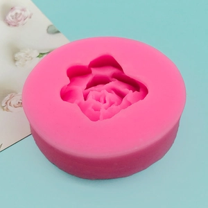 Succulent rose flower silicone mold for DIY candles, soap making and fondant crafts