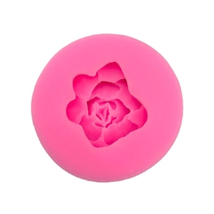 Pink succulent flower silicone mold for DIY fondant chocolate cake and resin crafts