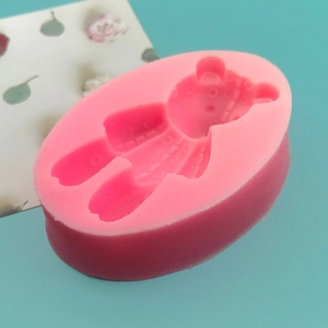3D cartoon bear silicone mold for DIY chocolate cake and handmade soap crafting