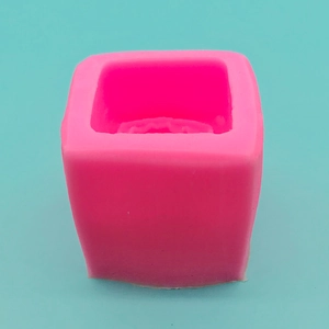 3D cactus succulent silicone mold for DIY candles and soaps on a blue background
