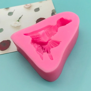 Stampo in silicone rosa con design ballerina per decorazione torte e artigianato fai-da-te