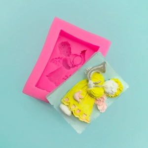 3D angel silicone mold for fondant chocolate and DIY cake decorating craft tool