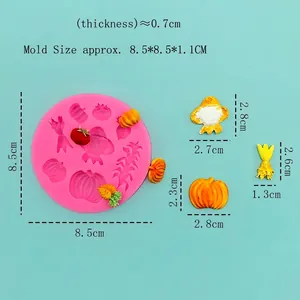 Silikonform für Kürbis Tomate und Mais zum Backen und für die Kuchendekoration