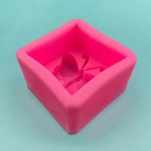 3D butterfly silicone mold in bright pink for handmade soap, fondant, and resin crafts