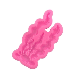 Pink silicone seagrass mold for coral chocolate fondant and cake decoration