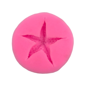 Pink starfish silicone mold for DIY soap, resin, and ocean-themed fondant decorations