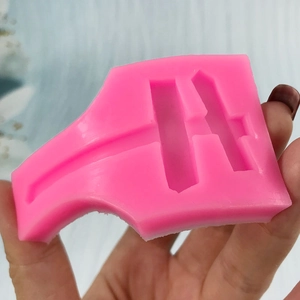 Pink silicone mold for DIY road sign fondant cake decoration and chocolate crafts
