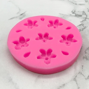 Pink silicone flower mold for cherry blossom jelly and fondant cake decorating