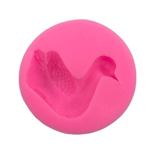 Pink silicone swan bird mold for DIY chocolate mousse cake making and resin crafts