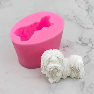 Realistische 3D Pudel-Silikonform für Fondant-Mousse-Kuchen und DIY-Bastelarbeiten