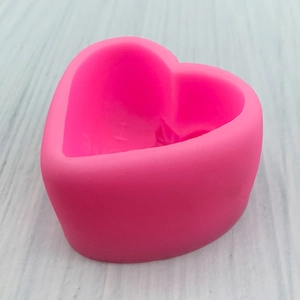 Moule en silicone rose en forme de cœur avec relief 'I Love You' pour savon et chocolat