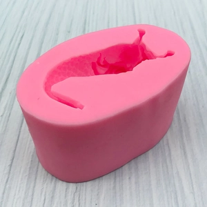 Moule en silicone rose en forme de queue de sirène pour gâteaux et savons DIY