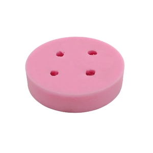 Stampo in silicone rosa con design a bottone floreale a quattro fori per dolci e fai da te
