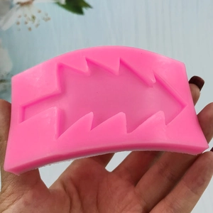 Pink silicone mold for DIY Christmas tree chocolate and fondant cake decoration