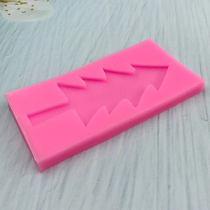 Pink silicone cartoon tree mold for DIY fondant cake decoration and chocolate crafting