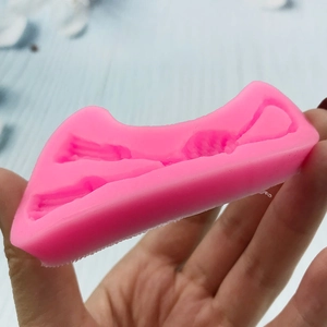 Moule en silicone rose pour nœud chinois à pompon et outils de décoration de gâteaux