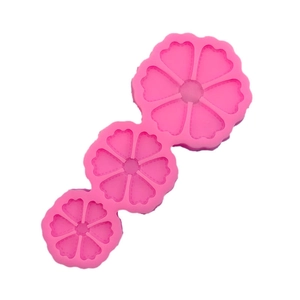 Three-size cherry blossom flower silicone mold for DIY soap and plaster crafts