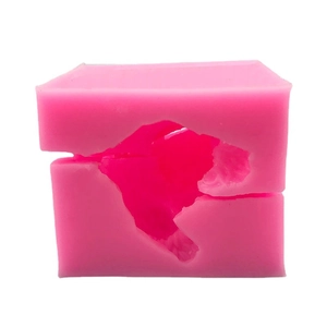 3D rabbit shaped pink silicone mold for cake mousse and handmade soap crafts