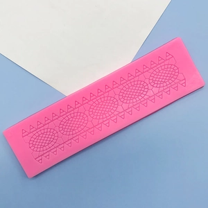 Stampo in Silicone Rosa con Bordo in Pizzo per Decorazione Torte Fai da Te Strumento da Forno Motivo Girasole Cioccolato