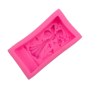 Pink 3D angel fairy silicone mold for handmade soap, candles, and cake decorating