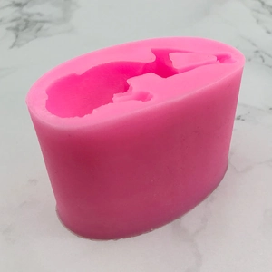 3D Chihuahua dog silicone mold for cake, chocolate, and resin crafts on marble surface