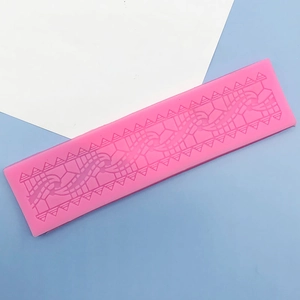 Lace Silicone Fondant Mold Geometric Wave Border Decorating Tool For Cake Border Chocolate DIY Baking Tool
