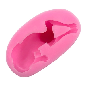 3D baby shaped pink silicone mold for handmade soap, candles, and chocolate crafts