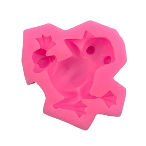Stampo in silicone rosa rana per pasticceria cioccolato e artigianato in resina