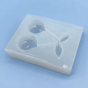 Moule en silicone cerise DIY pour l'artisanat en résine et décors de pâtisserie