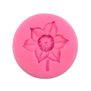 Pink silicone camellia flower mold for cake decoration and chocolate making