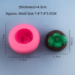 3D mangosteen fruit silicone mold for DIY fondant cake decoration and chocolate making